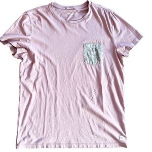 Marine Layer purple print pocket tee